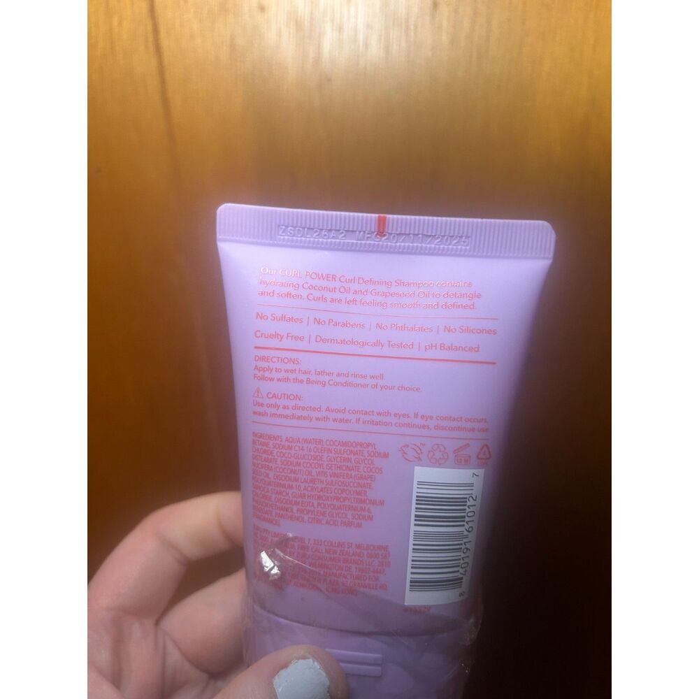 NEW Being by ZM Curl Power Curl Defining Shampoo Travel Size 3.04oz Sulfate Free